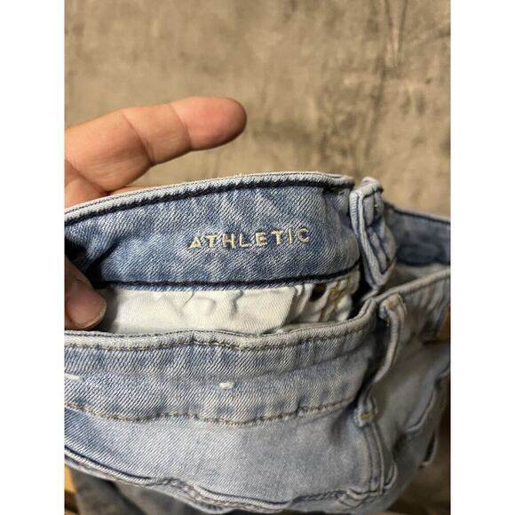 American Eagle Athletic Skinny Airflex + Distressed Jeans Size 26 x‎ 28 - Picture 6 of 9